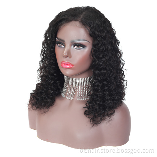 Cuticle Aligned Virgin Brazilian Hair Raw Unprocessed Lace Frontal Wig Loose Deep Wave For Black Women Human Hair 4x4 Lace Wigs